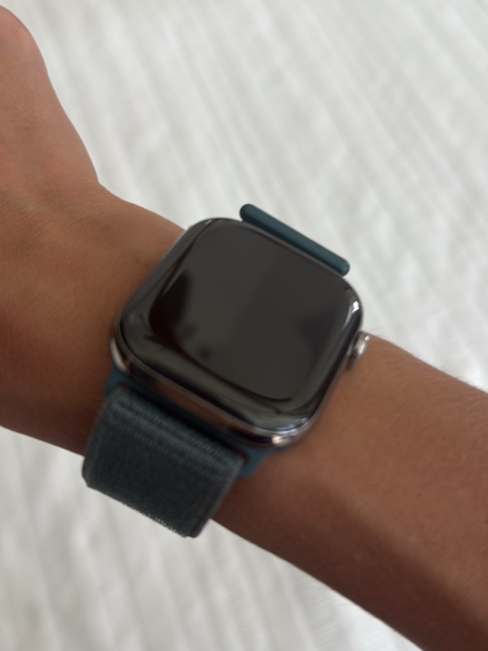 Series 10 titanium Apple Smartwatch with GreenFabric Loop